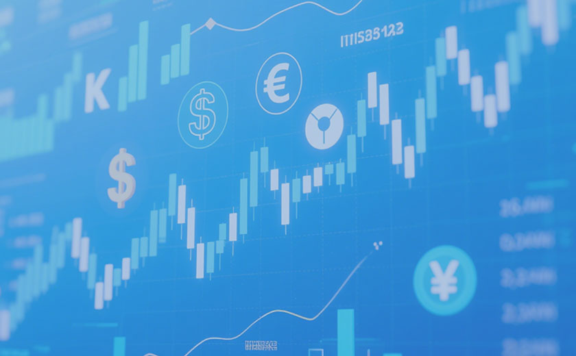 金融数据图表与资金流动场景